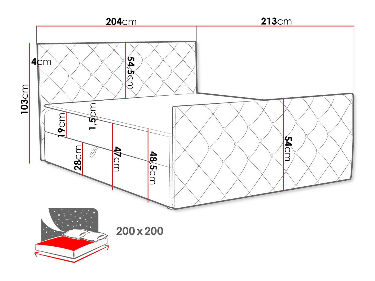 Boxspring Carmen (Amor Velvet 4303)