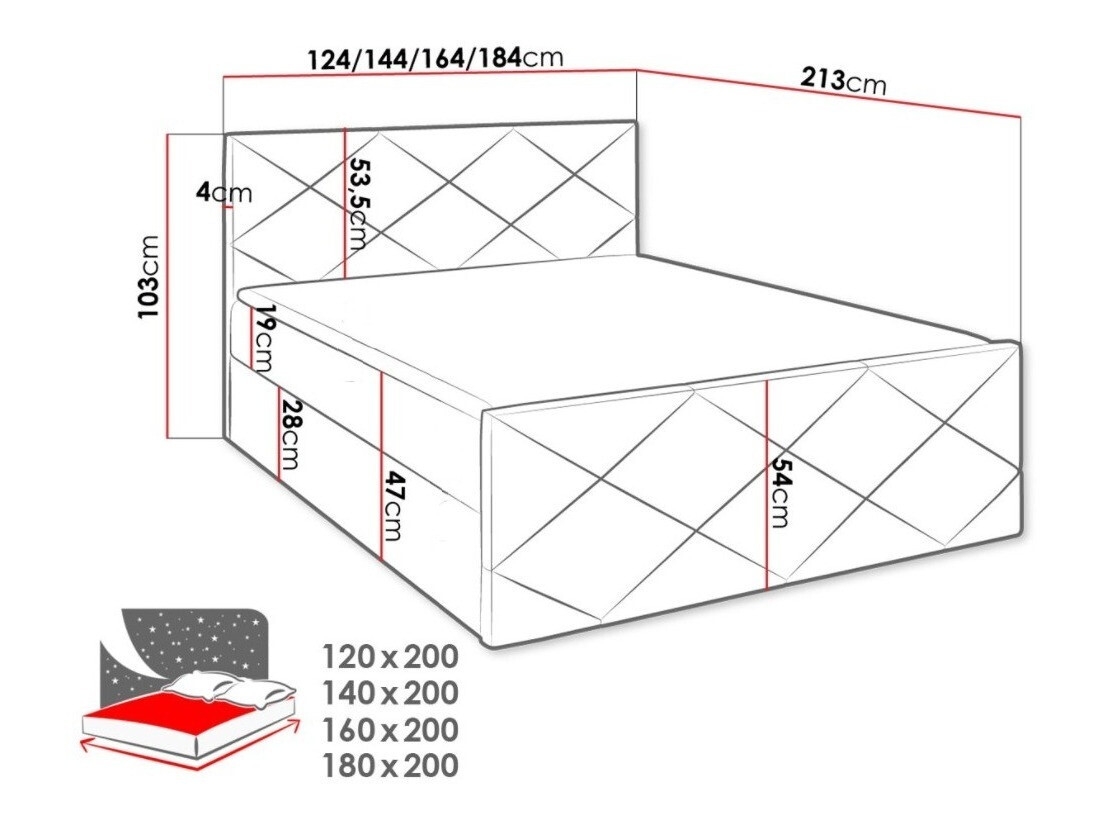 Boxspring Baltimore 155 (Zetta 302)