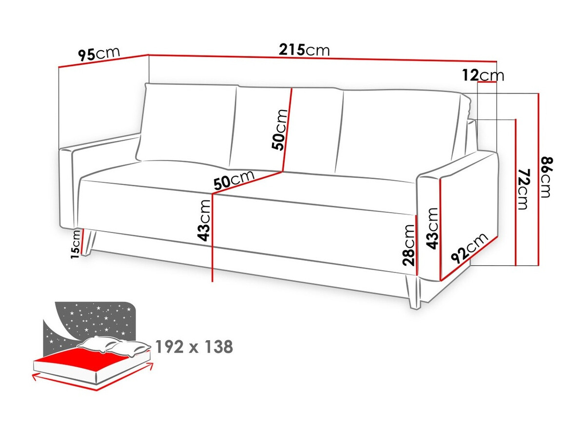 Slaapbank Etrmoru 135