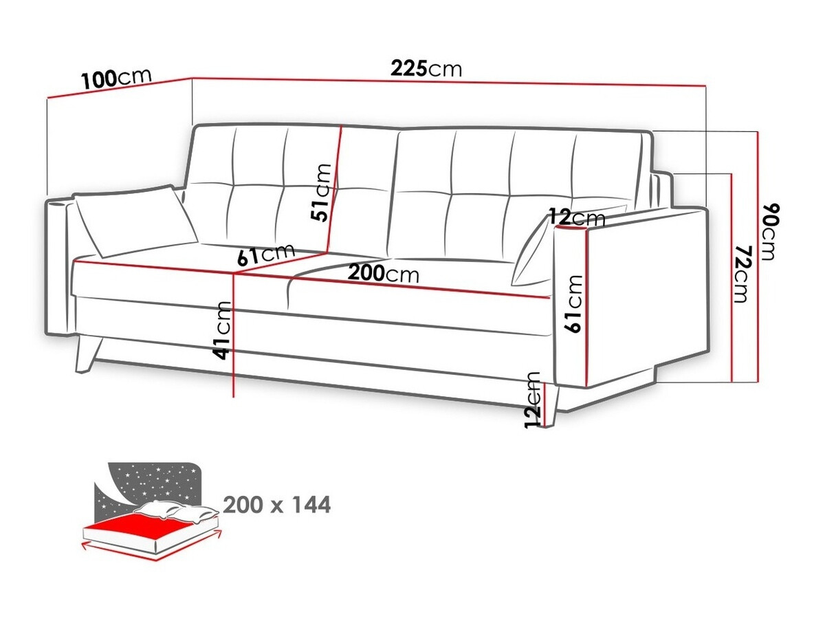 Slaapbank Columbus 113 (Sawana 21)