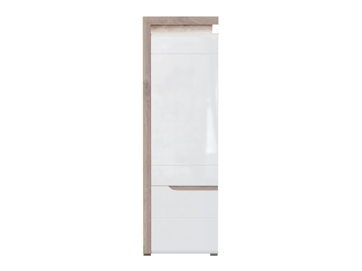 Boekenkast Revelmi 106 (Eiken + Glanzend wit)