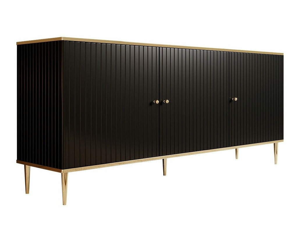 Dressoir Charlotte 154 (Zwart + Gouden)