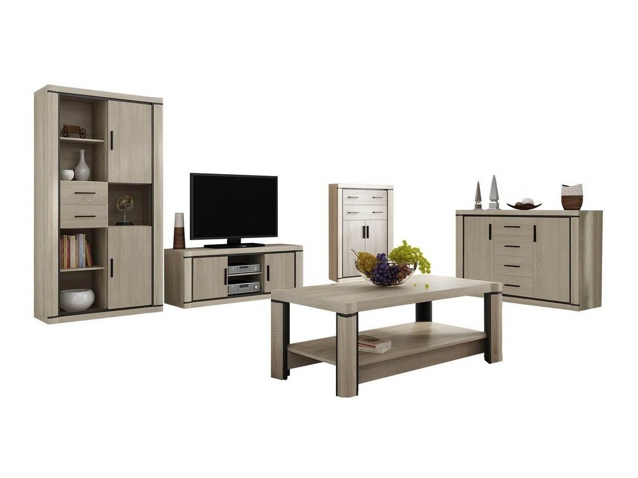 Woonkamerset Lorelie 124 (Sonoma eik)