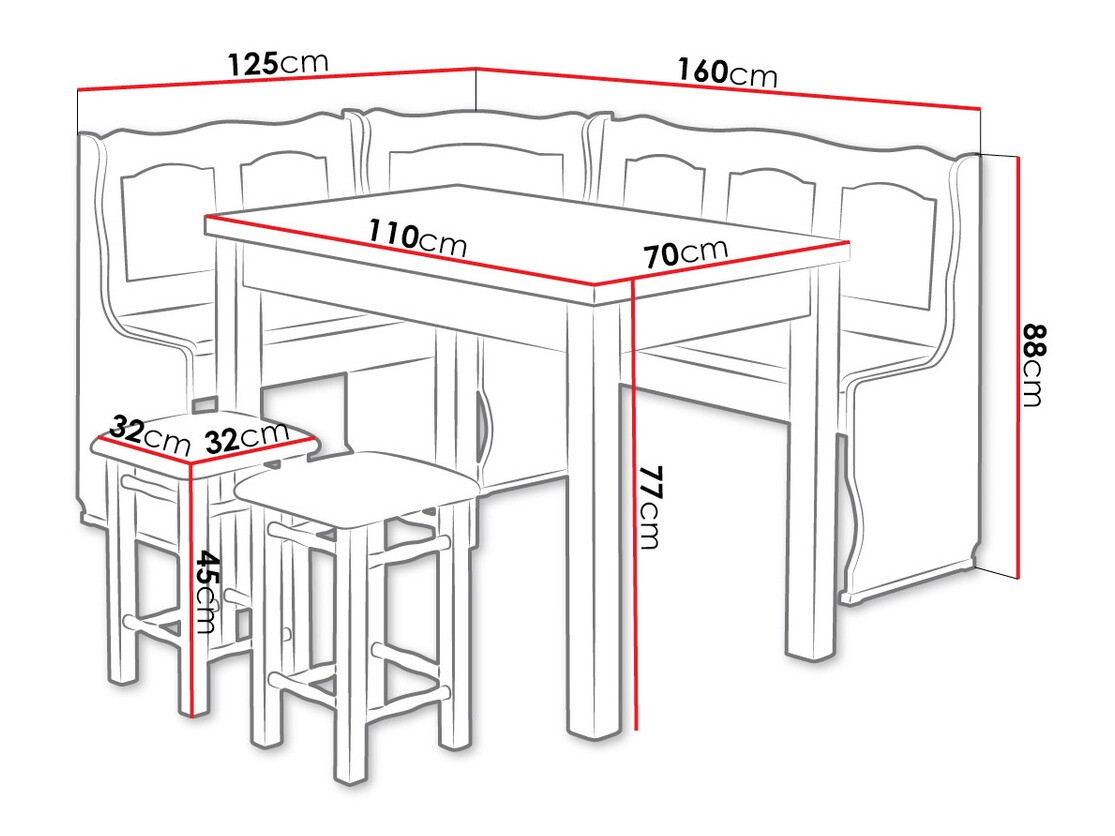 Keukenhoekmeubel Edmond 102