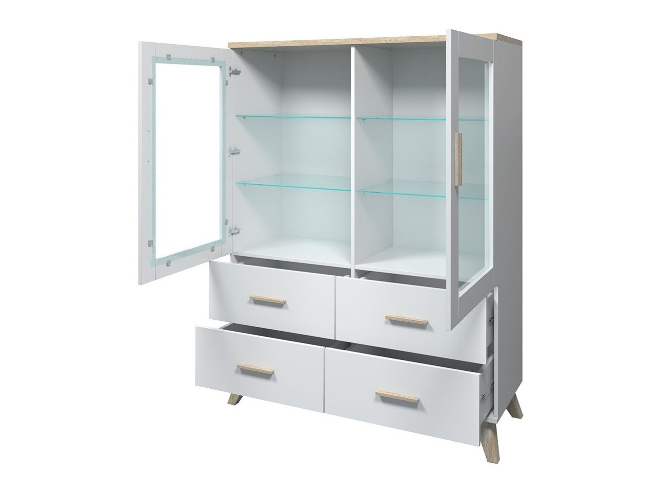 Woonkamerset Larfloi 112 (Wotan eik + Zwart)