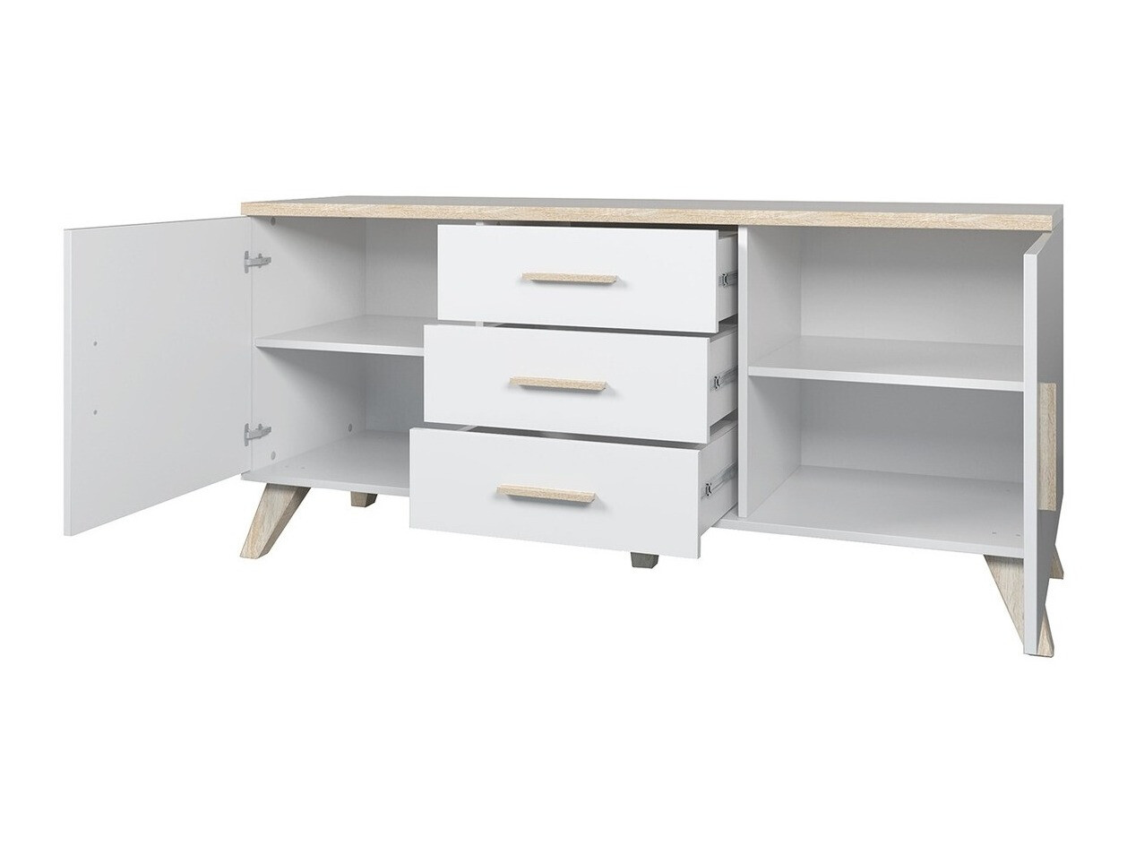 Woonkamerset Larfloi 112 (Wotan eik + Zwart)