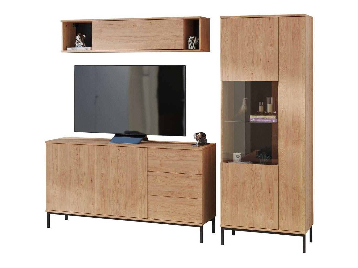 Woonkamerset Lomsore 110 (Licht hout)