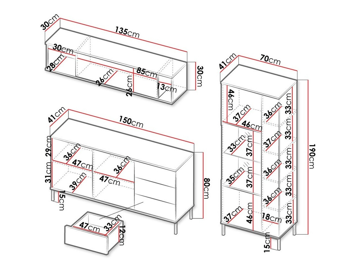Woonkamerset Lomsore 110 (Wit)