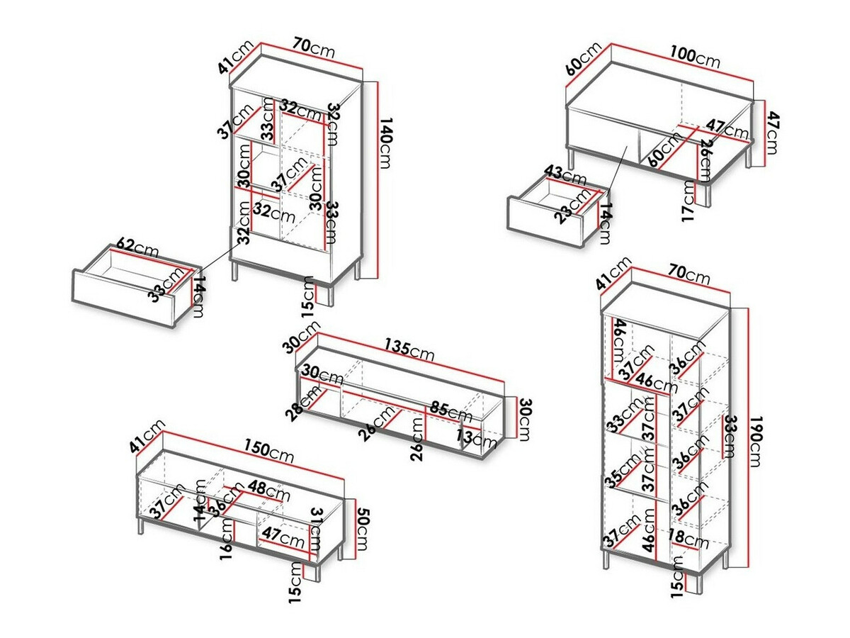 Woonkamerset Lomsore 108 (Wit)
