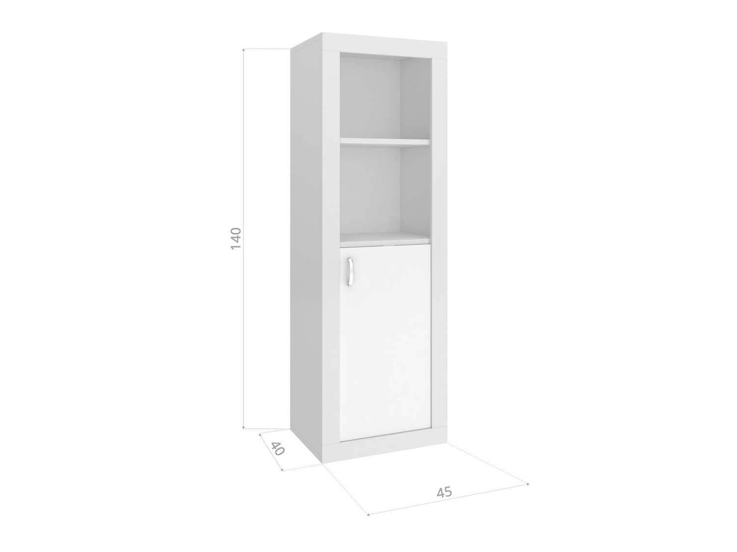 Boekenkast Tentive 105 (Wit + Sonoma eik)