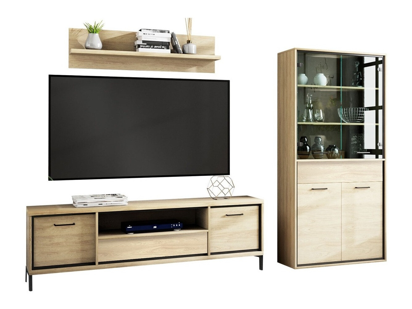 Woonkamerset Etrmoni 119 (Licht hout + Eiken)