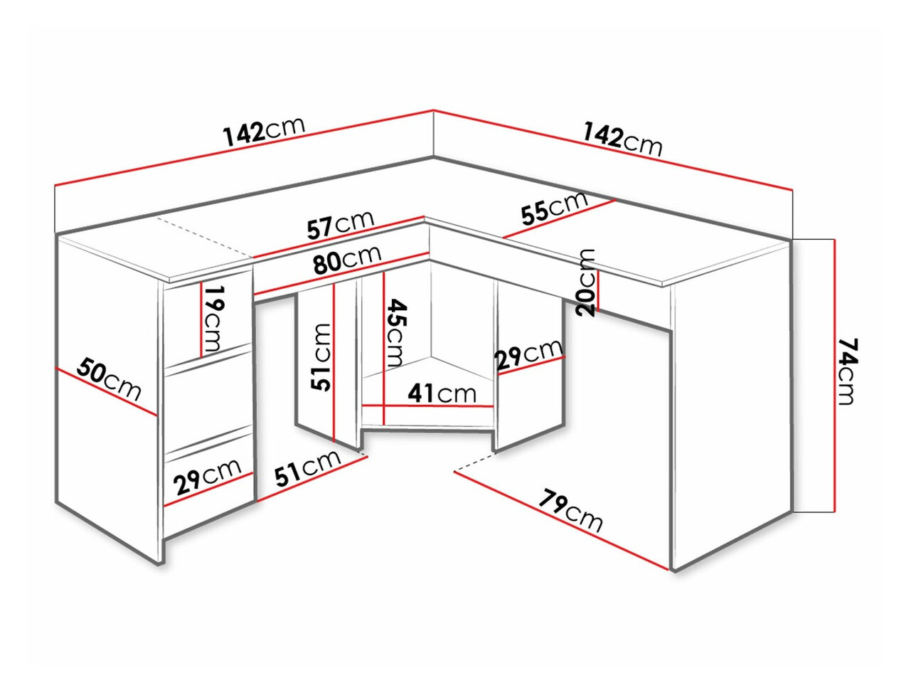 Hoekbureau Comfivo 391