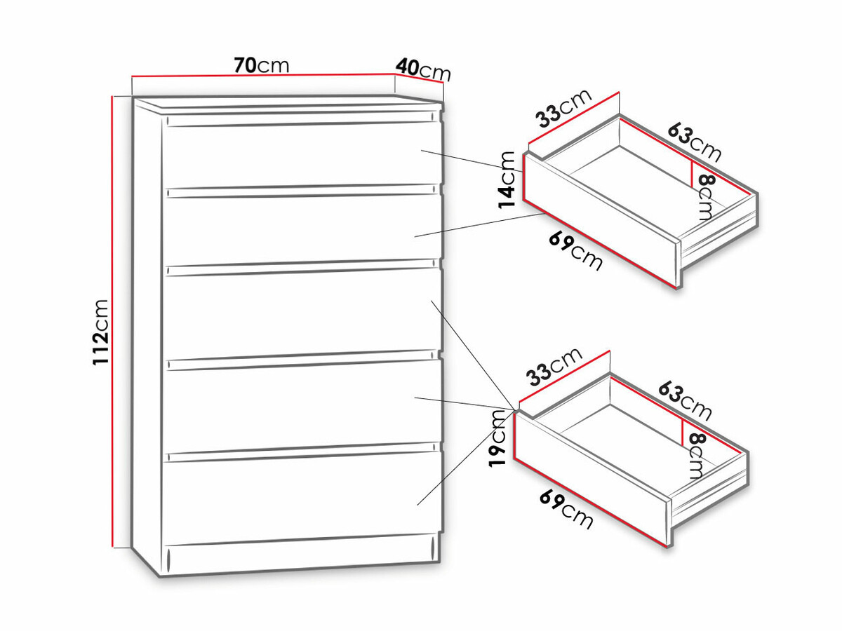 Ladekast Comfivo 231 (Sonoma eik)