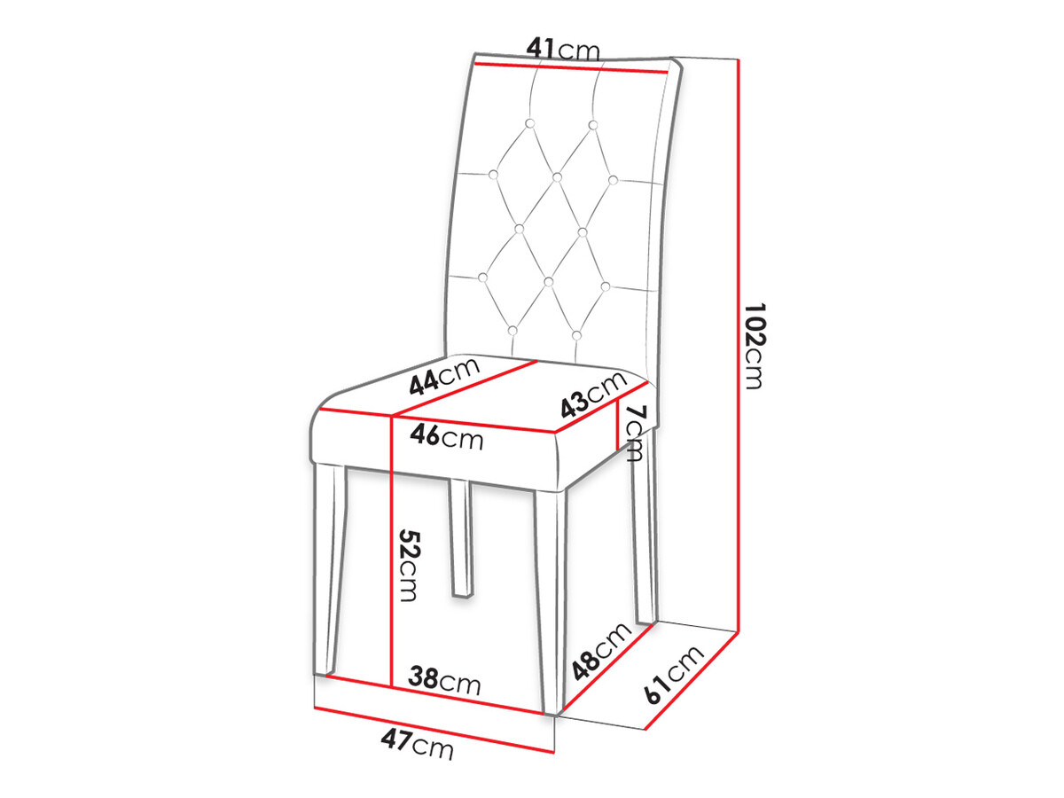 Stoel Racine 111 (Wit + Magic Velvet 2258)