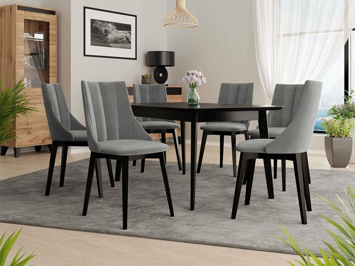 Stoel Racine 114 (Zwart + Magic Velvet 2217)