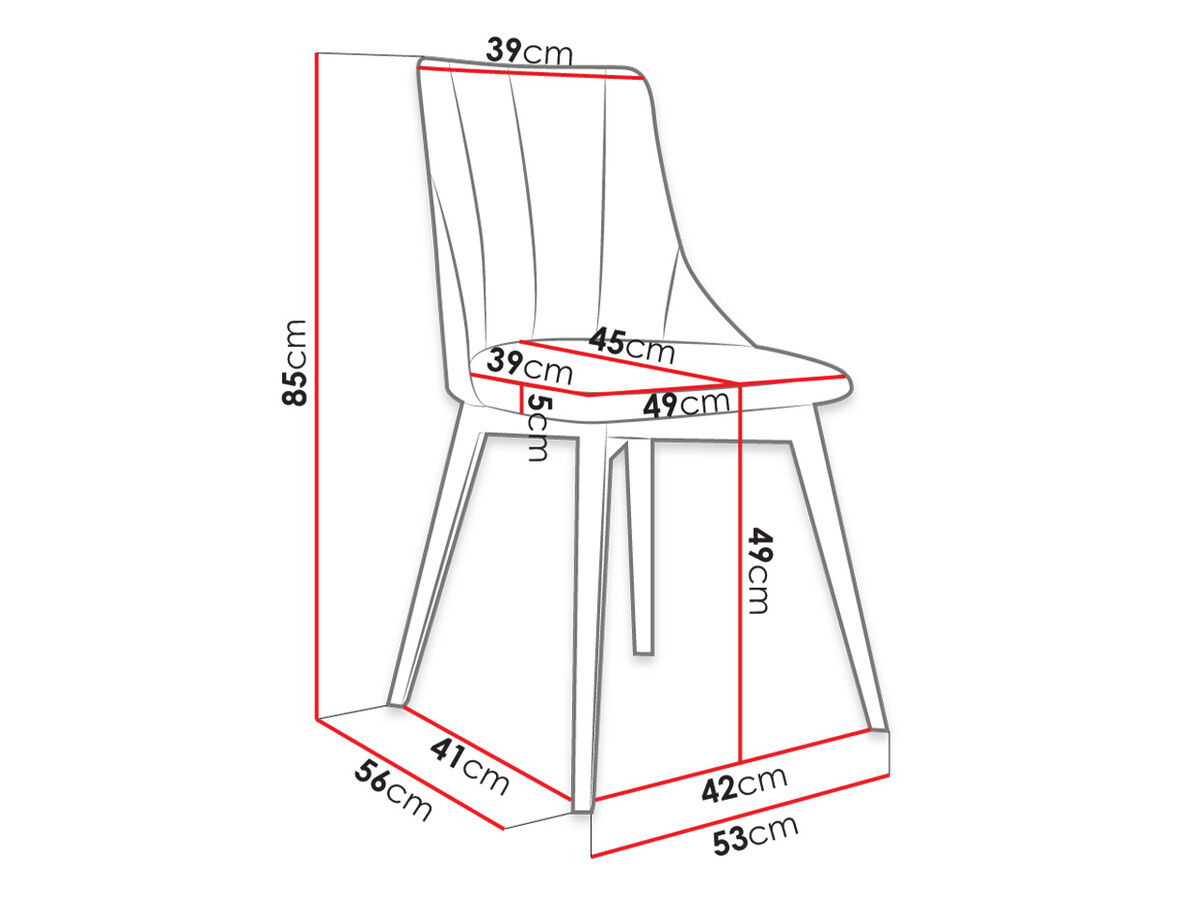 Stoel Racine 114 (Zwart + Magic Velvet 2219)