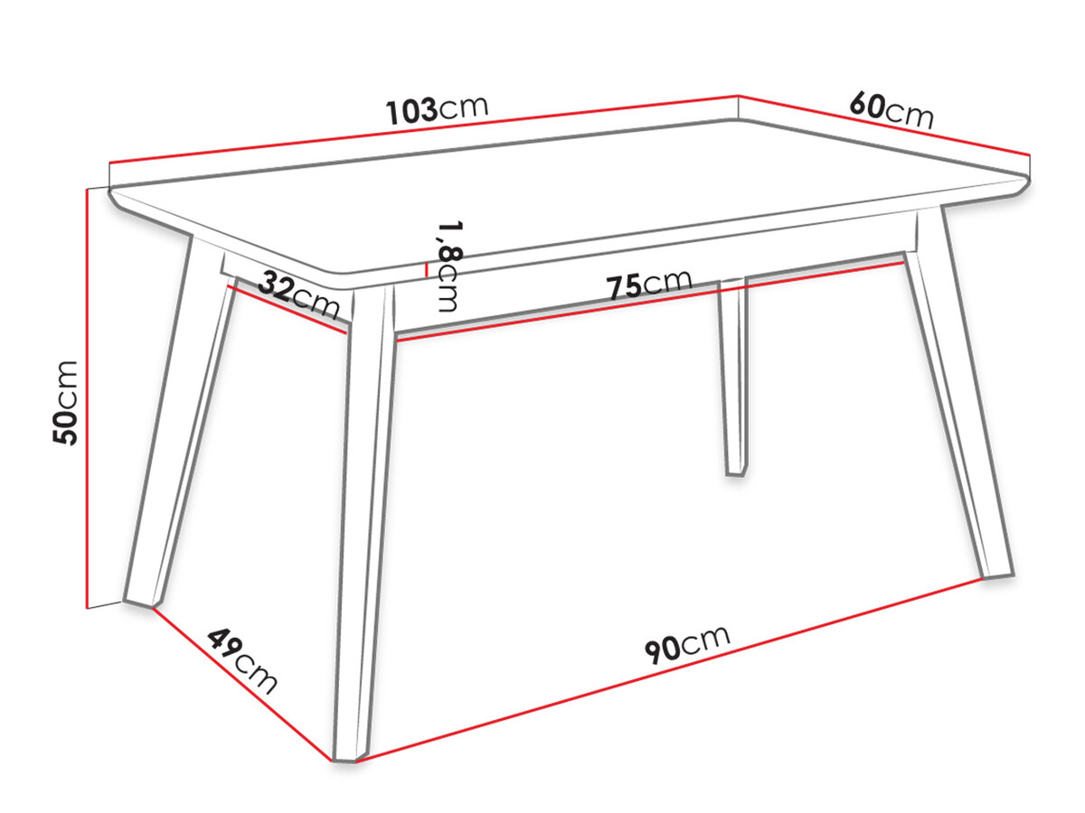 Salontafel Racine 116 (Zwart)