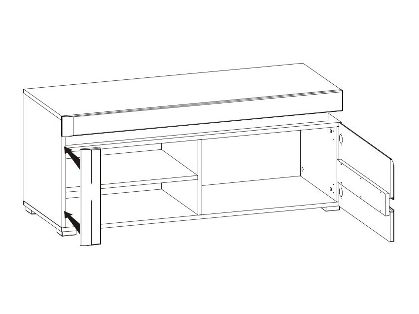 TV-meubel Revelmi 100 (Glanzend wit + Wit)