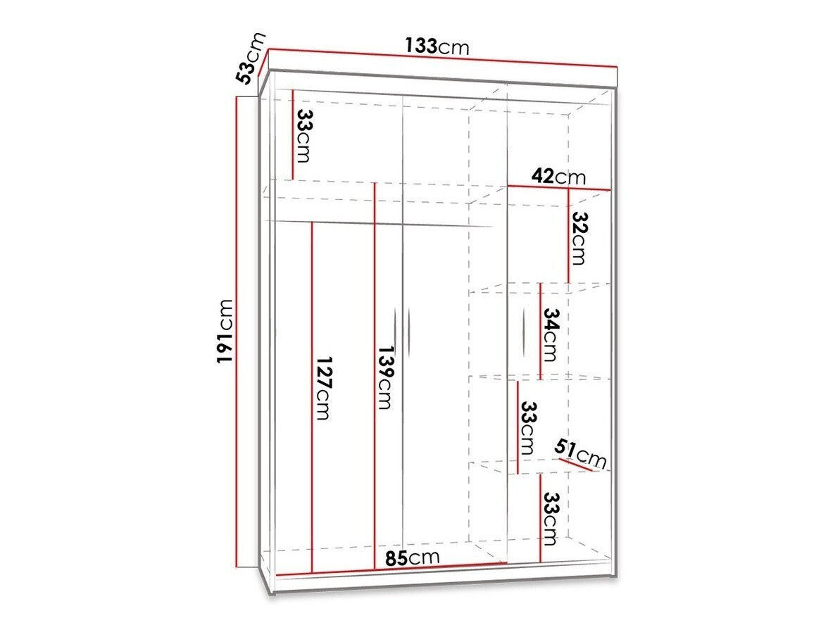 Kledingkast Novduni 102 (Wit)