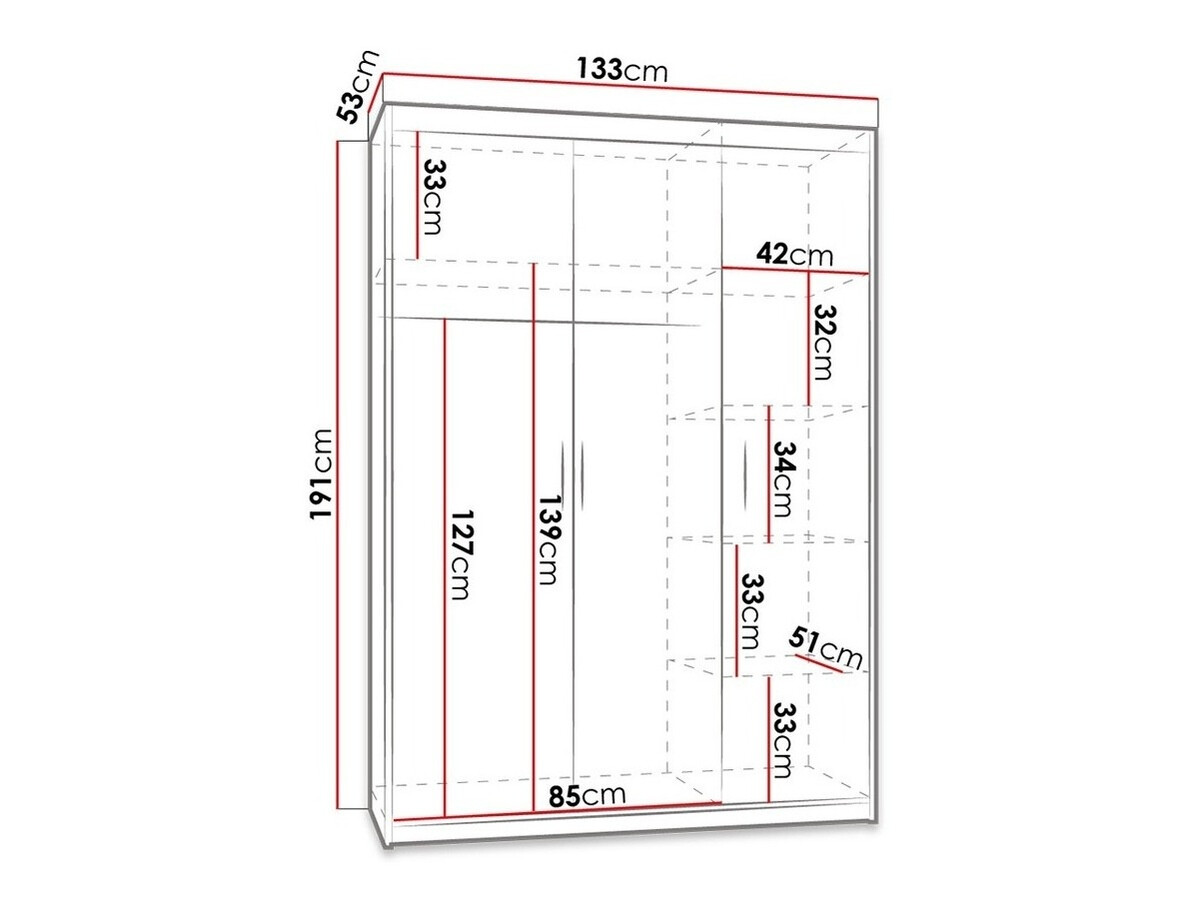Kledingkast Novduni 101 (Lefkas eik)