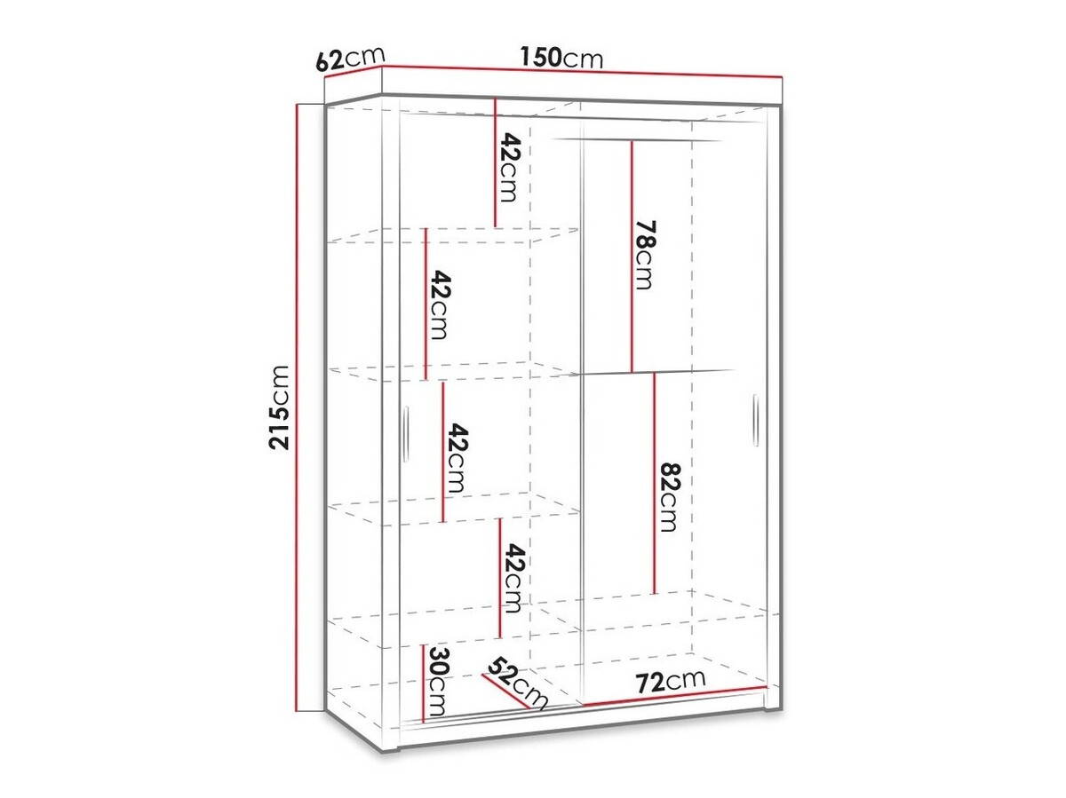 Kledingkast Catromi 105 (Klooster eik)
