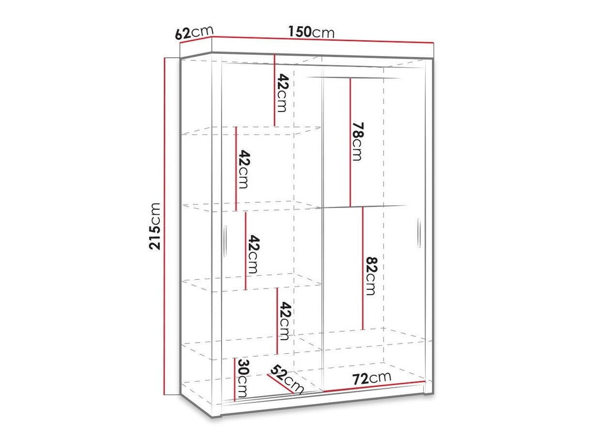 Kledingkast Catromi 105 (Wit)