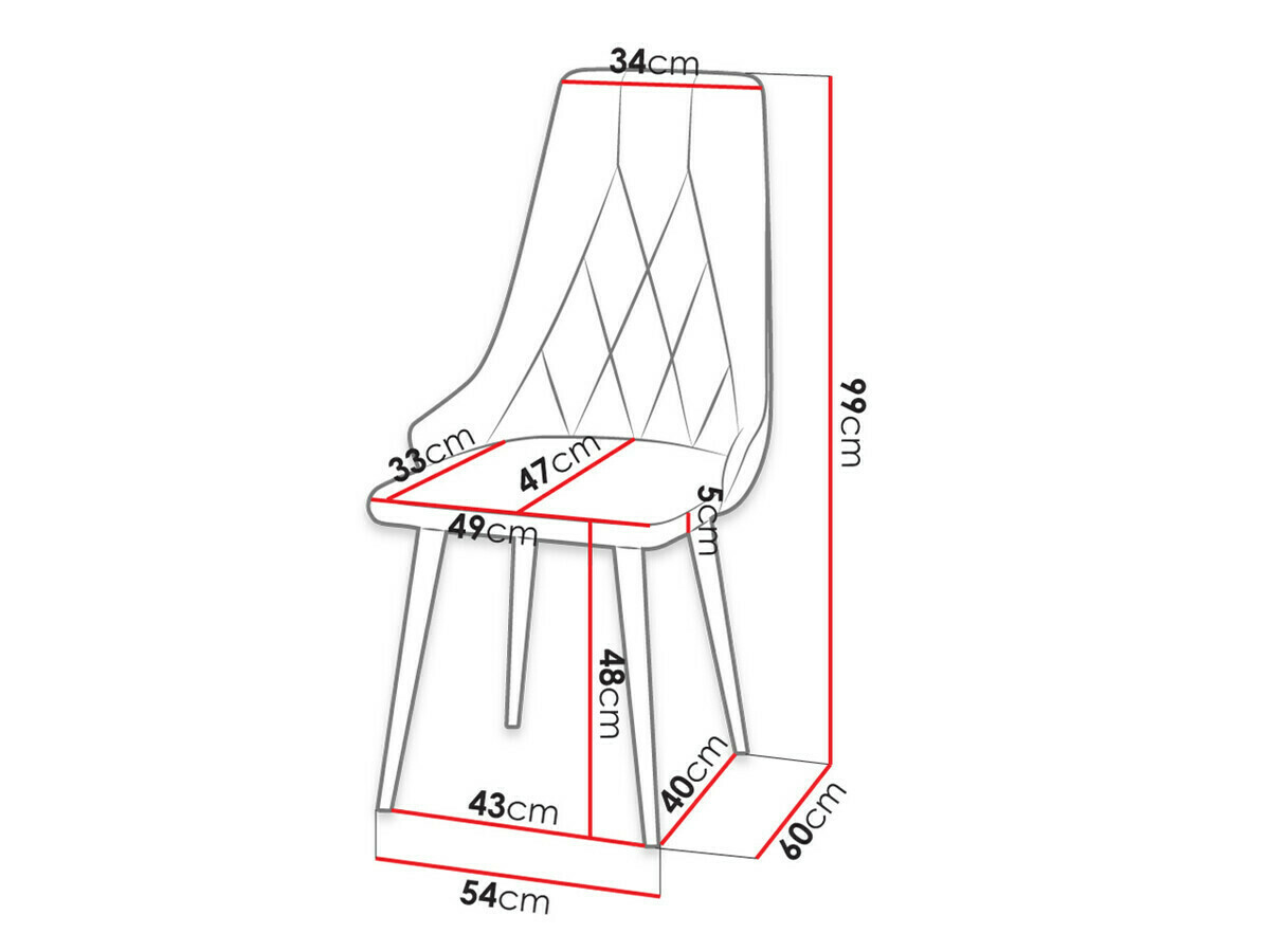 Eetkamerset Racine 125 (Zwart + Magic Velvet 2219)