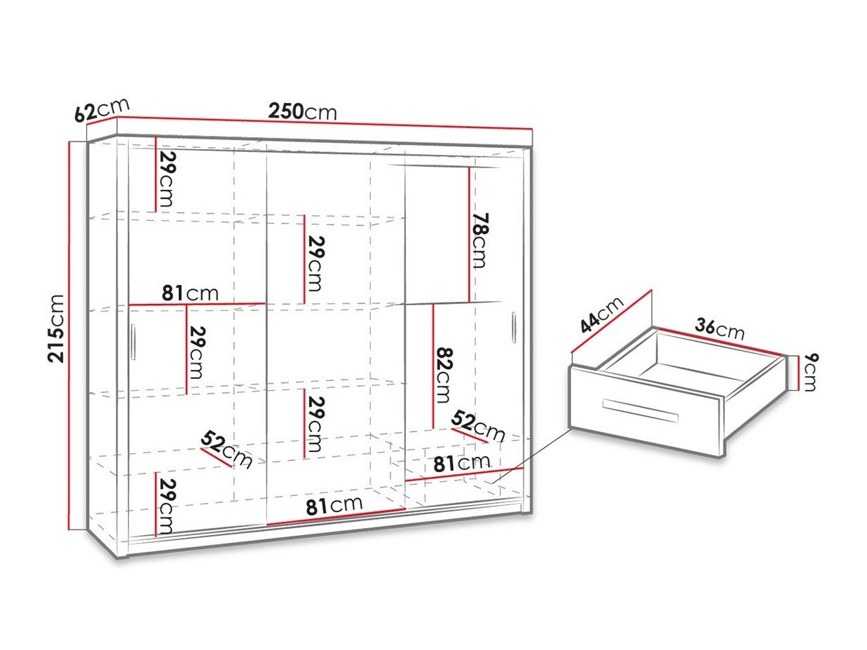 Kledingkast Catromi 111 (Wit)