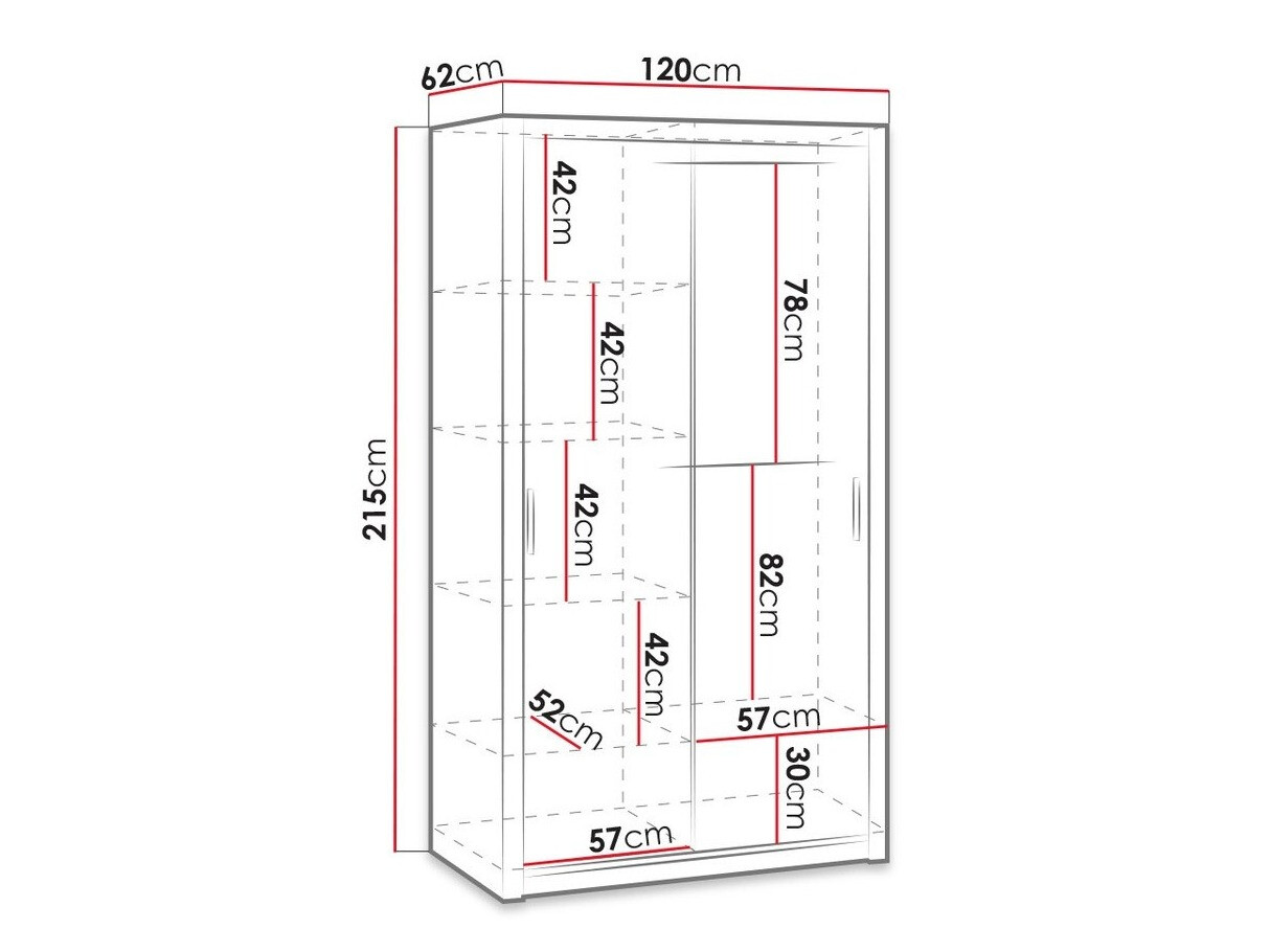 Kledingkast Catromi 104 (Wit)