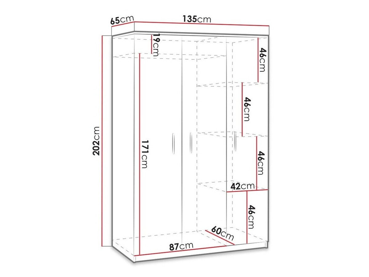 Kledingkast Catromi 118 (Klooster eik)
