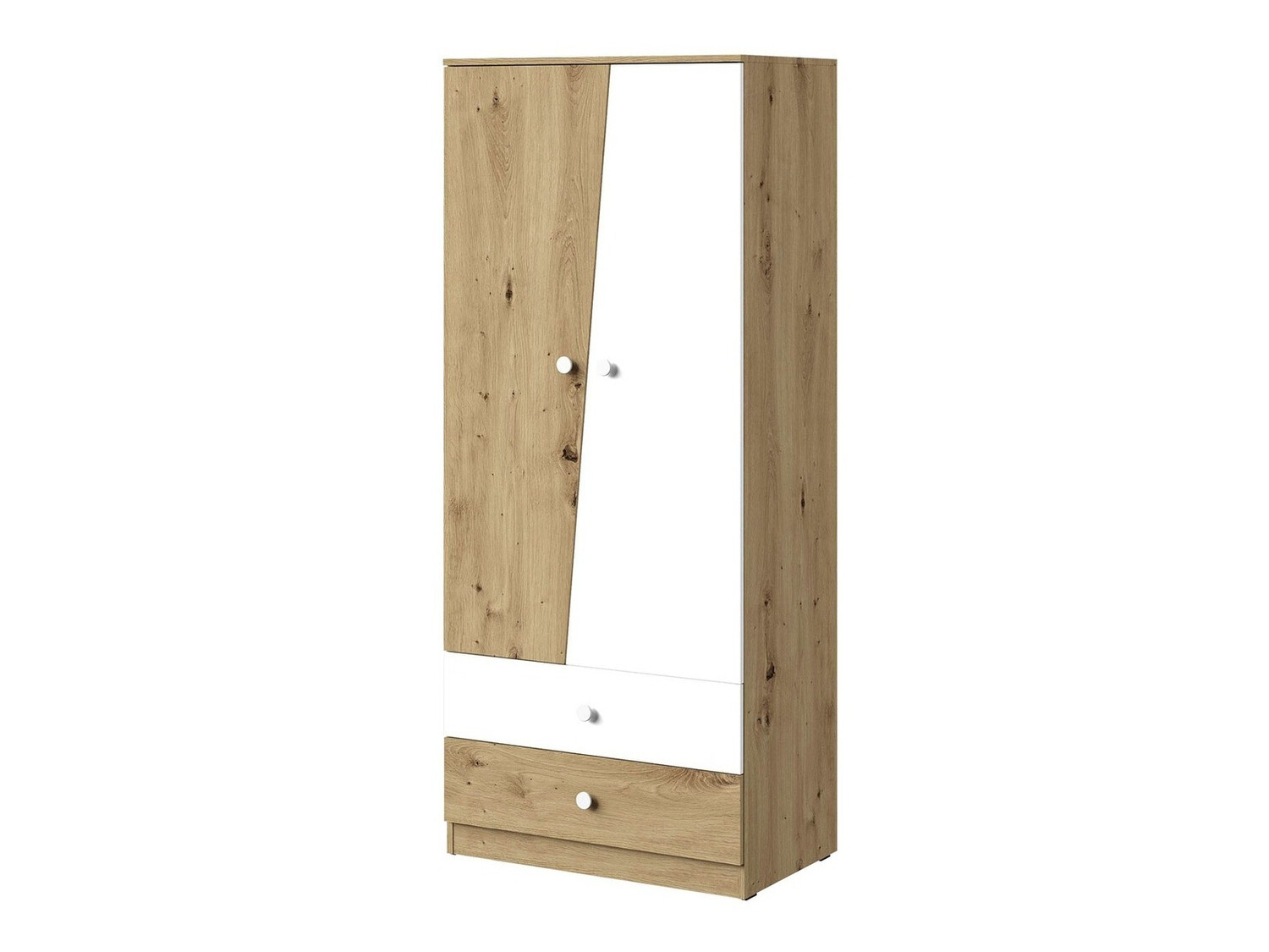 Kledingkast Almira 100 (Artisan eiken + Wit)
