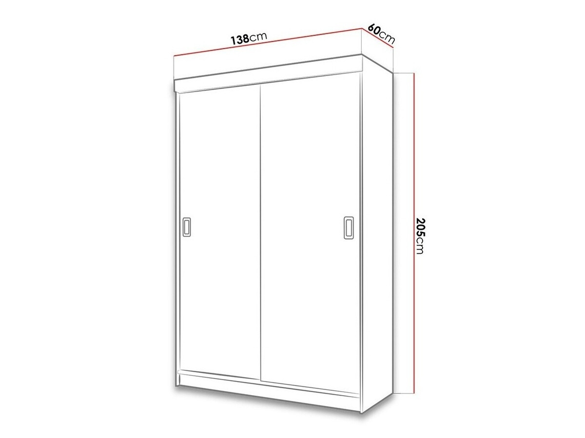 Kledingkast Dover 111 (Wit + Grafiet)