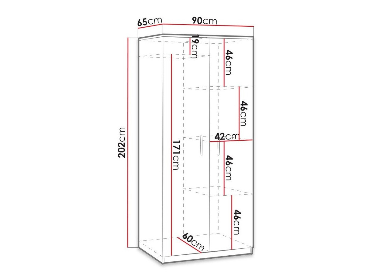 Kledingkast Catromi 117 (Wit)