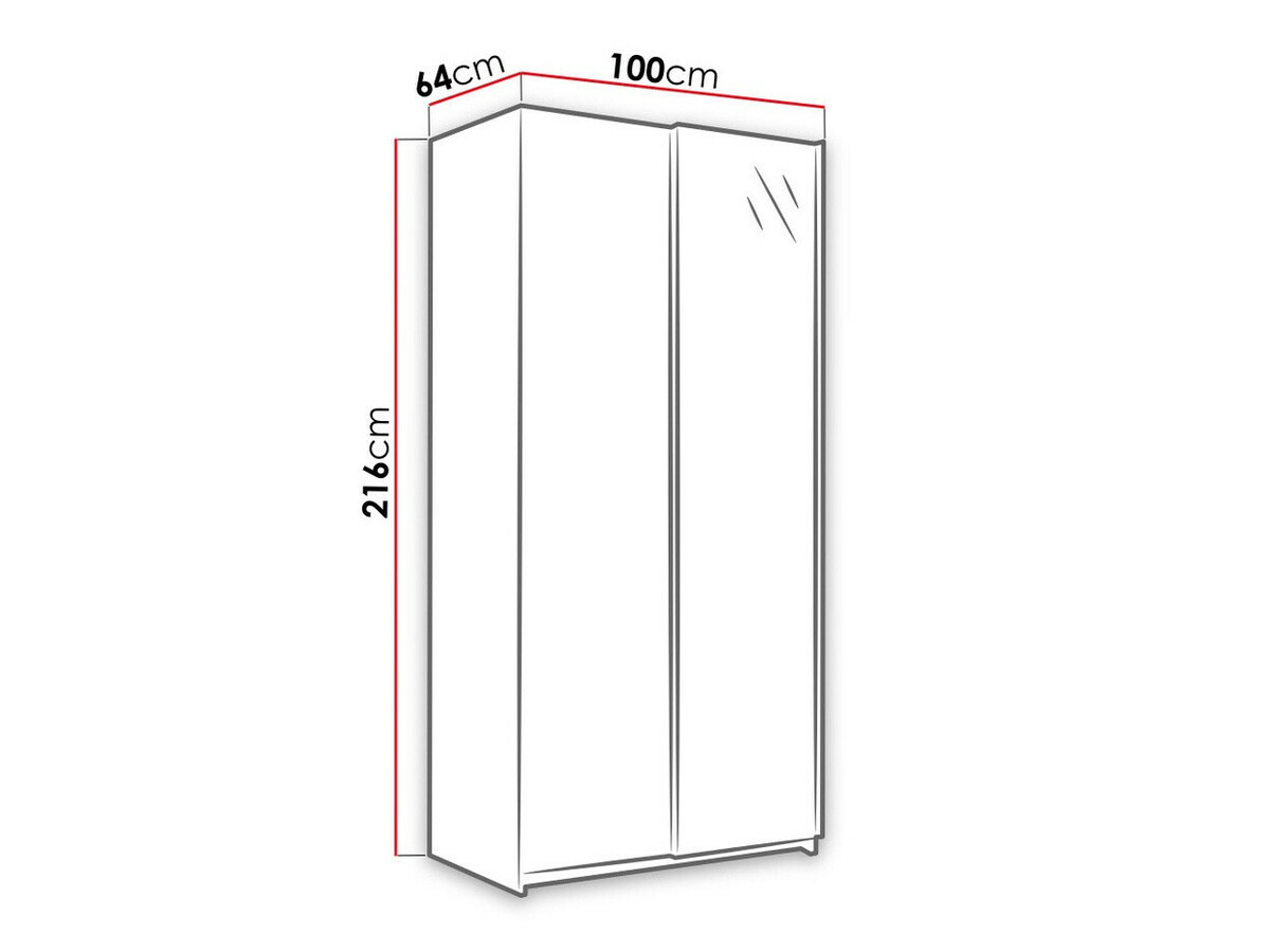 Kledingkast Toledo 106 (Zwart)