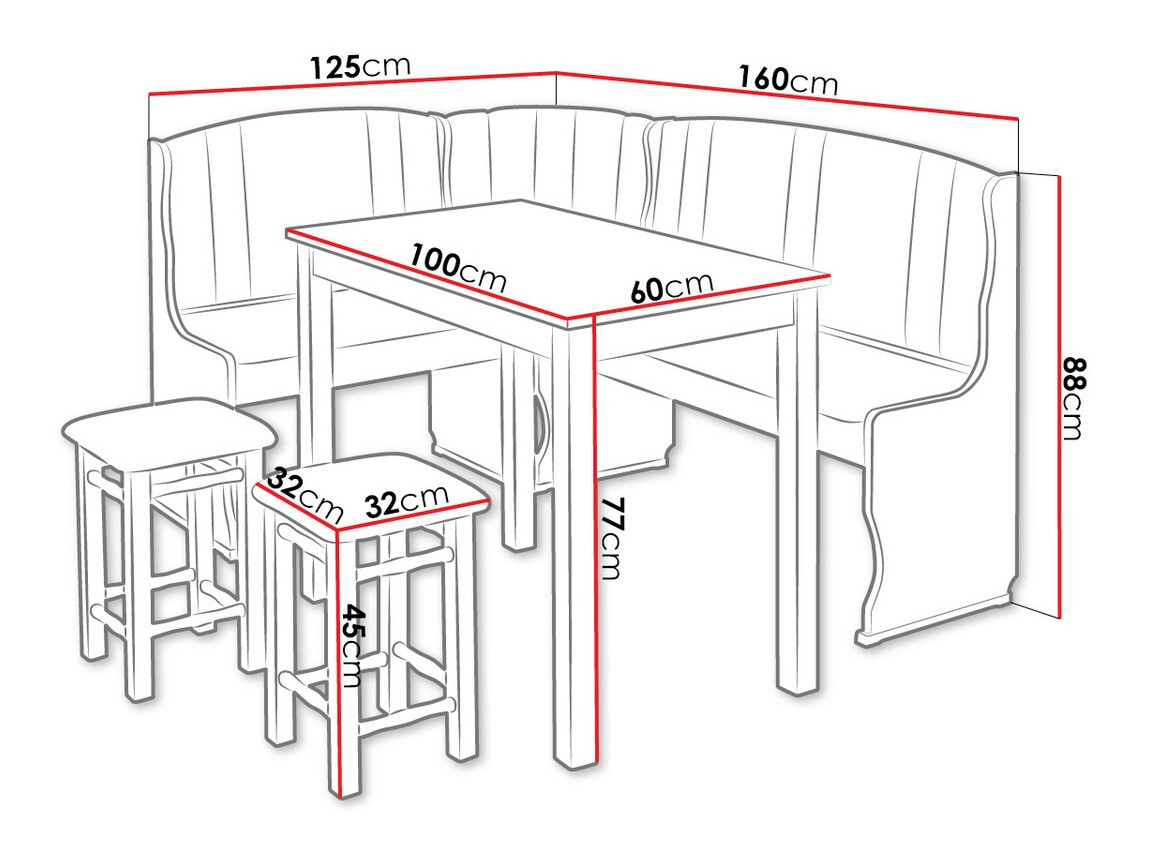 Keukenhoekmeubel Edmond 104