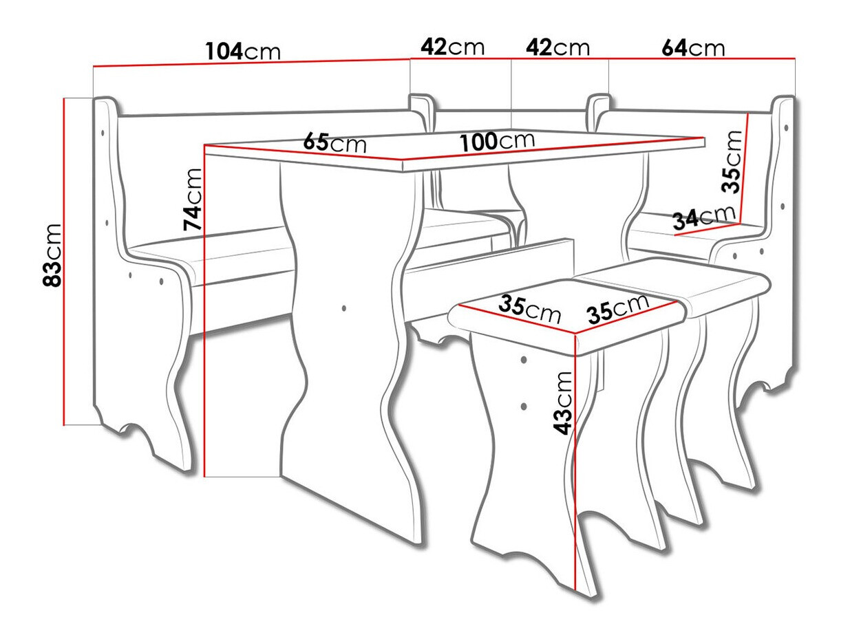 Keukenhoekmeubel Reading 100 (Sonoma eik + Alfa 08)