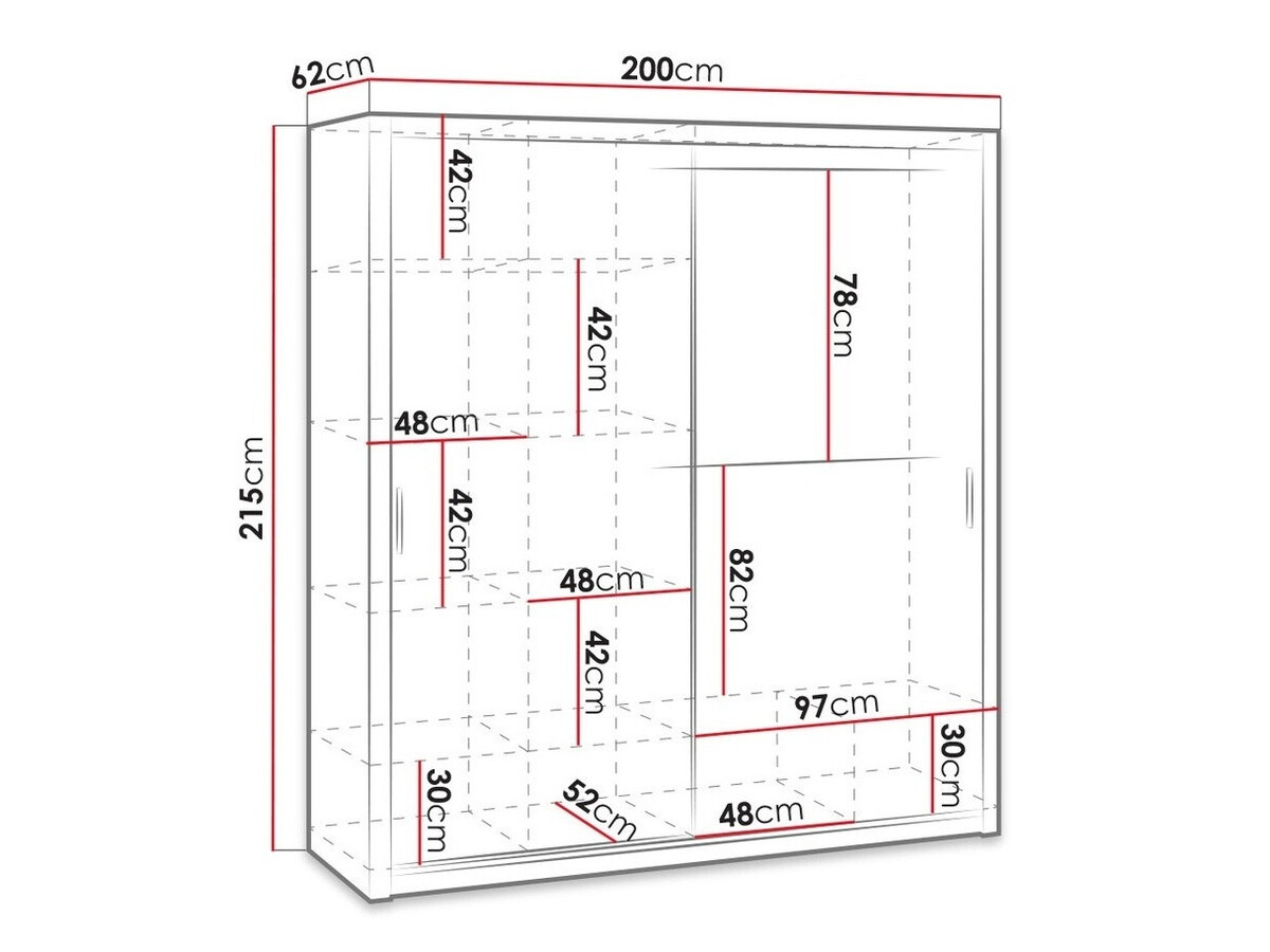 Kledingkast Catromi 107 (Artisan eiken)