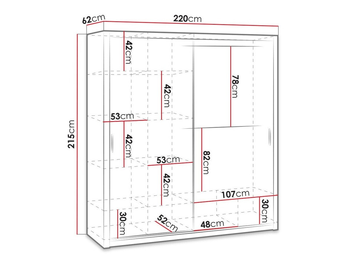 Kledingkast Catromi 110 (Wit)