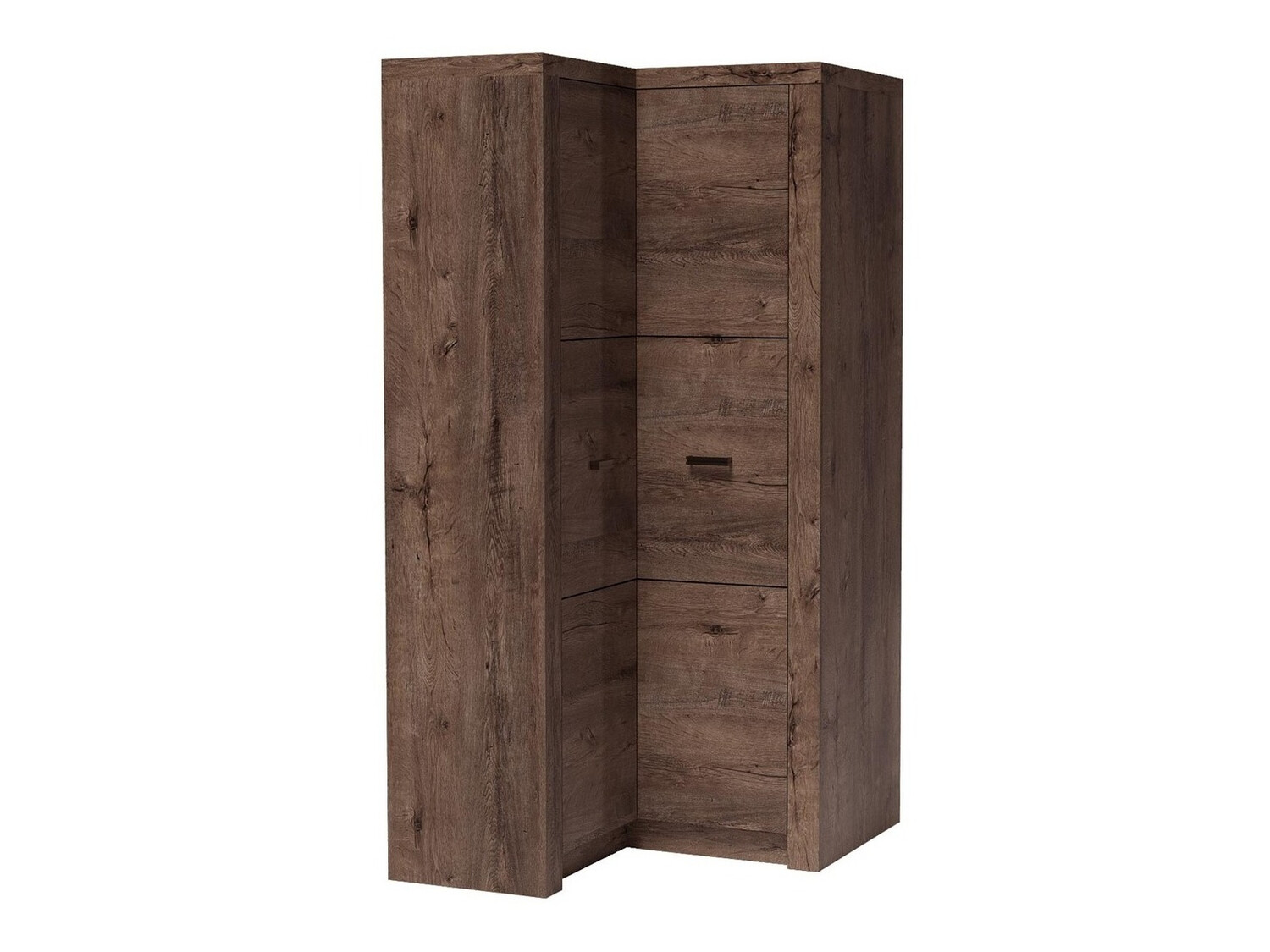 Hoekkledingkast Serfeno 111 (Donker essen)