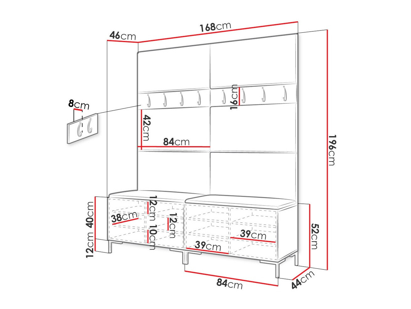 Gangmeubelset Tivsoa 101 (Zwart)