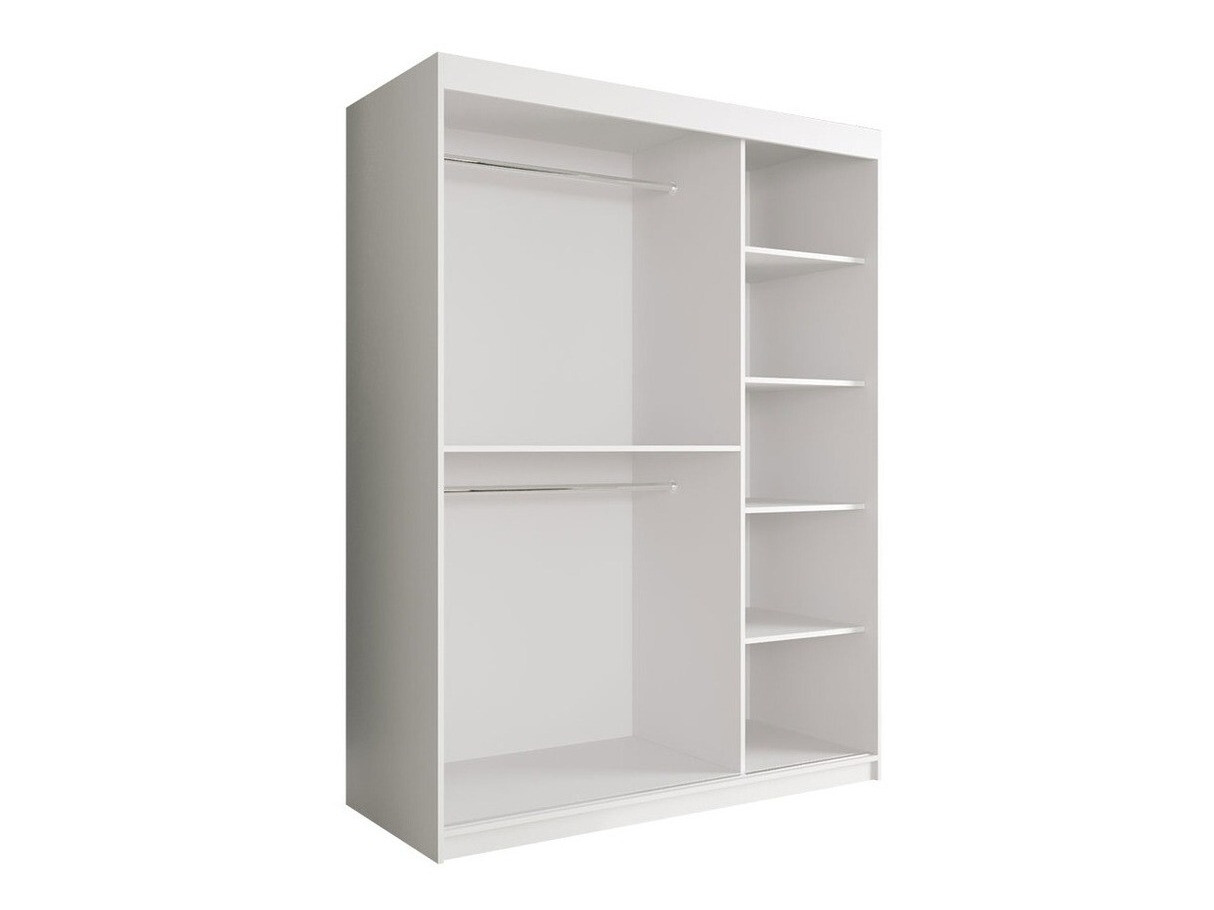 Kledingkast Hartford 248 (Matzwart + Zwart marmer)