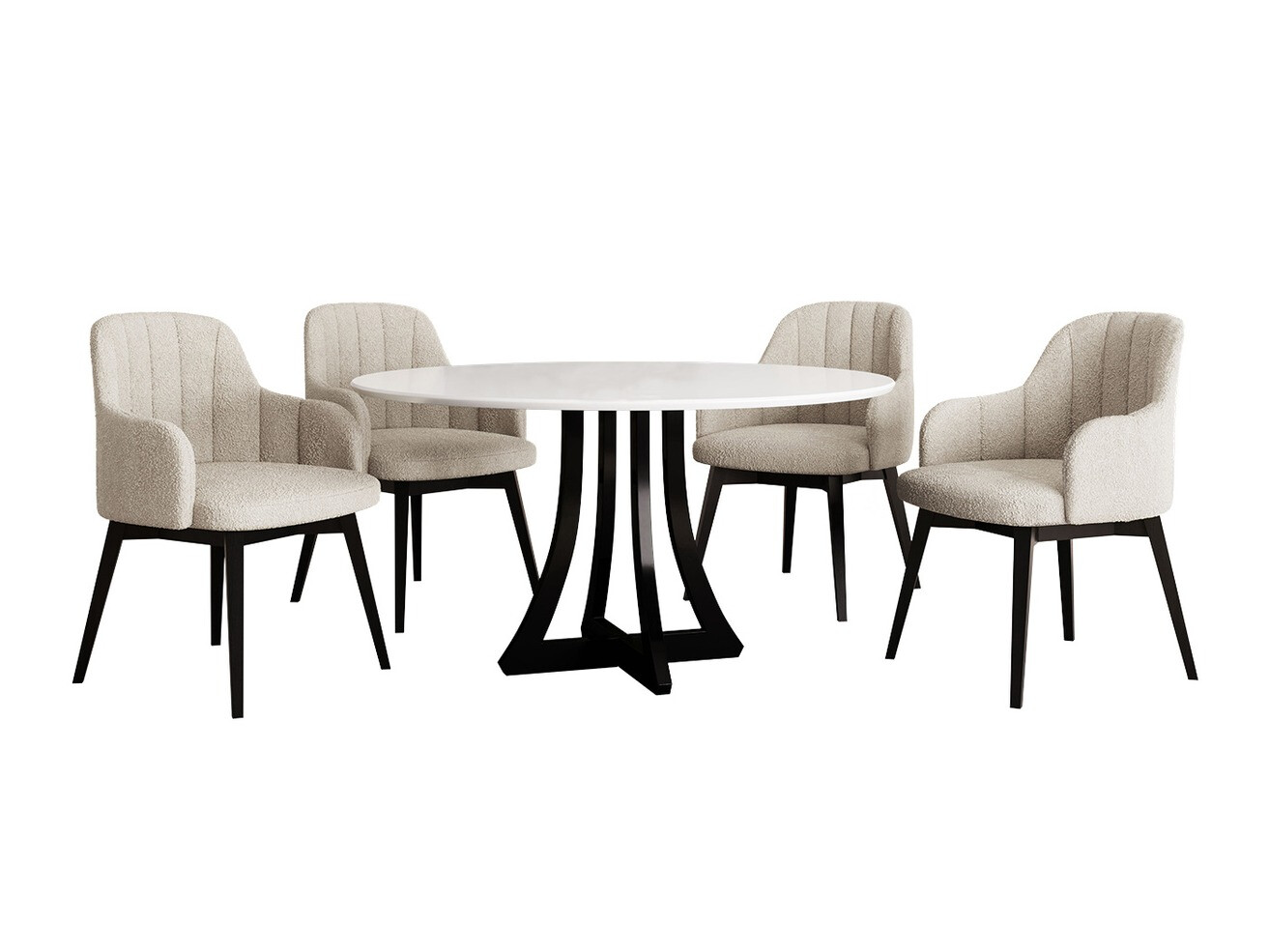 Eetkamerset Racine 137 (Zwart + Baloo 2074)