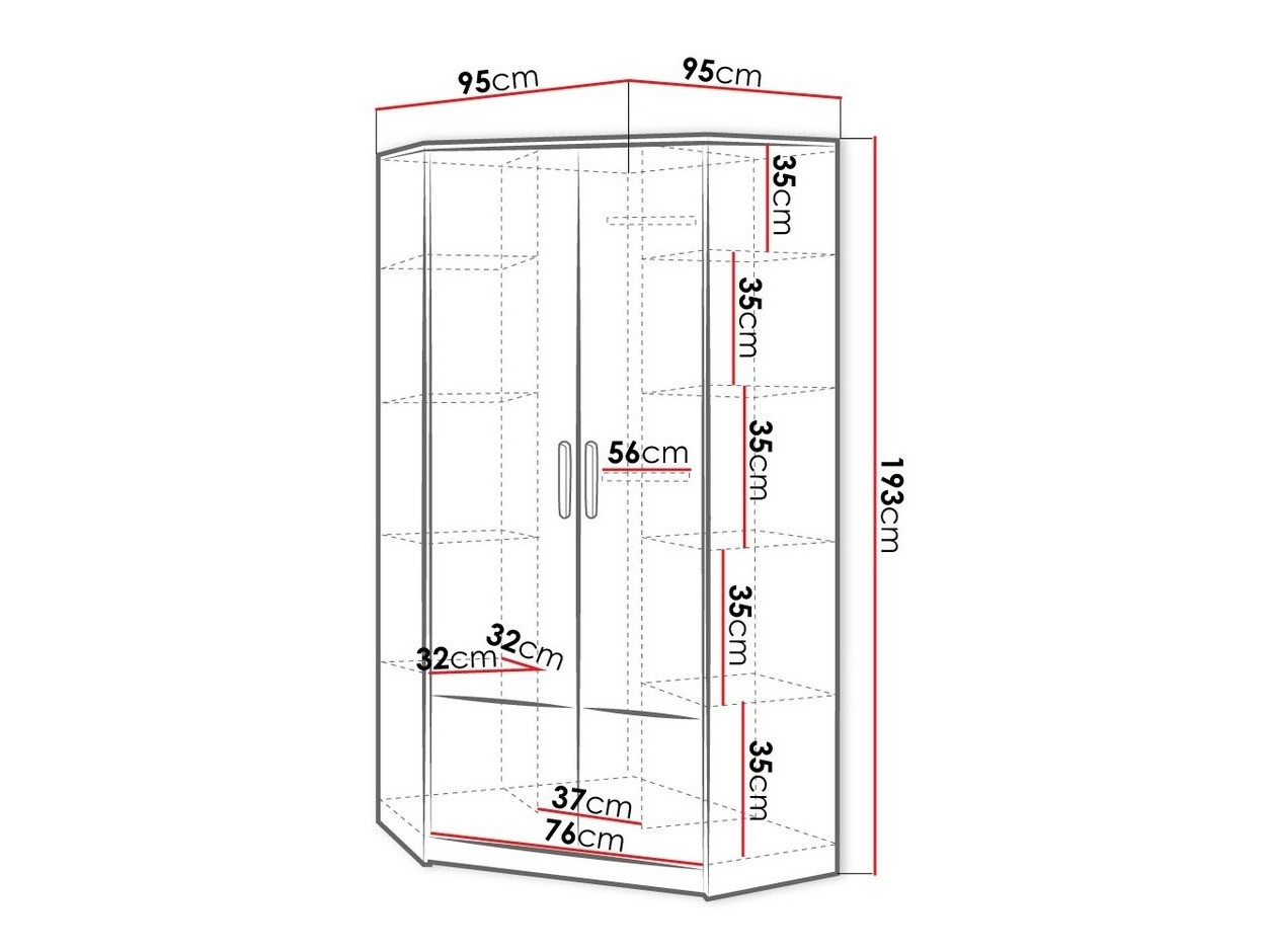 Hoekkledingkast Veravie 133