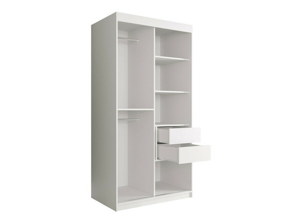 Kledingkast Hartford 240 (Matzwart + Wit marmer)