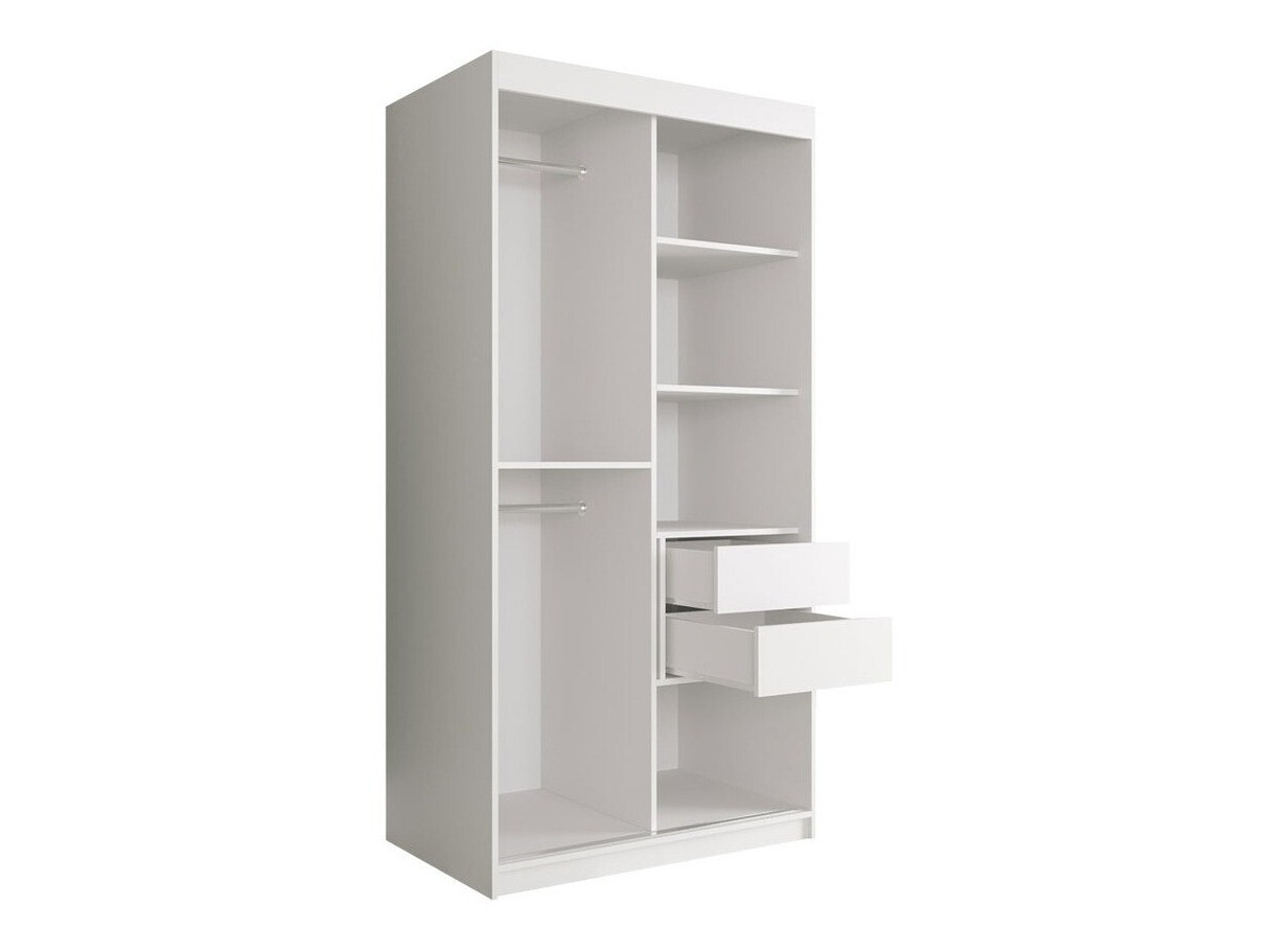 Kledingkast Hartford 240 (Matzwart + Zwart marmer)