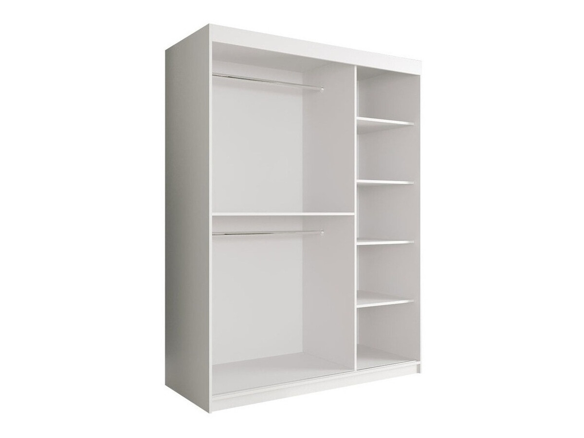 Kledingkast Hartford 242 (Matzwart + Wit marmer)