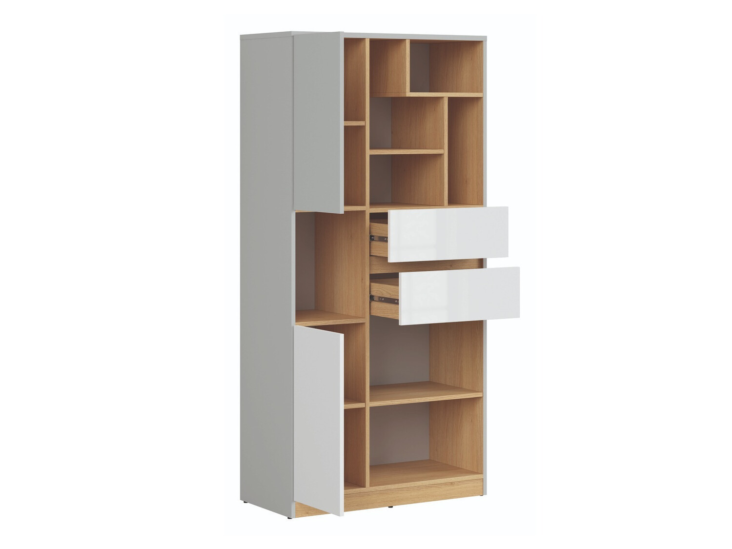 Boekenkast Nuevaru 107 (Glanzend wit)