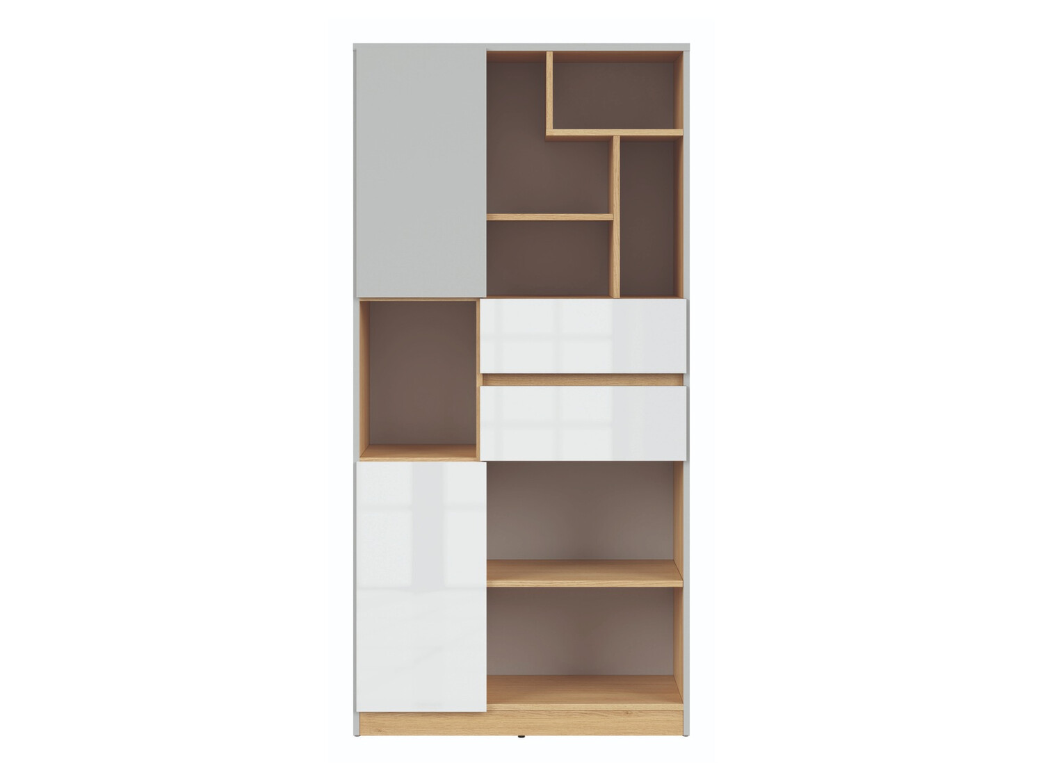 Boekenkast Nuevaru 107 (Glanzend wit)