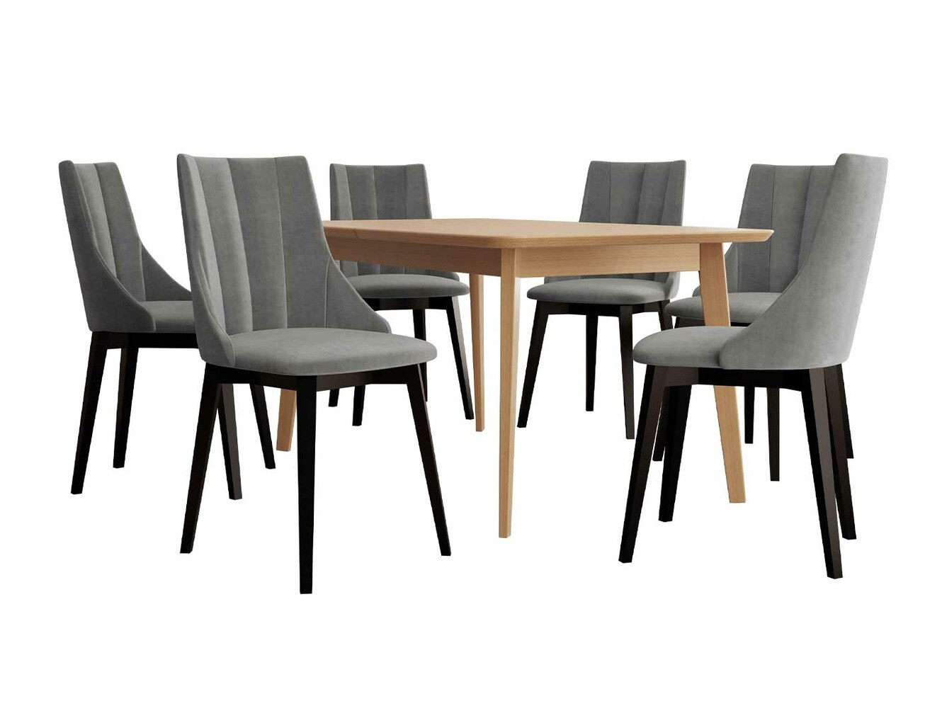 Eetkamerset Racine 139 (Zwart + Magic Velvet 2217)