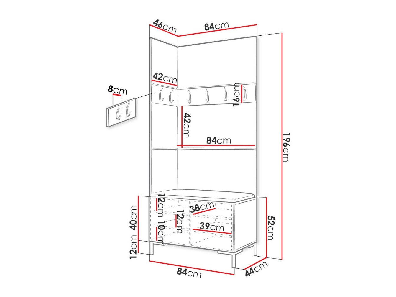Gangmeubelset Tivsoa 103 (Zwart)